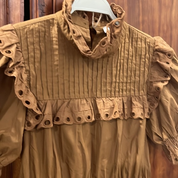 Stellah brown puff sleeve mini dress - Picture 5 of 7